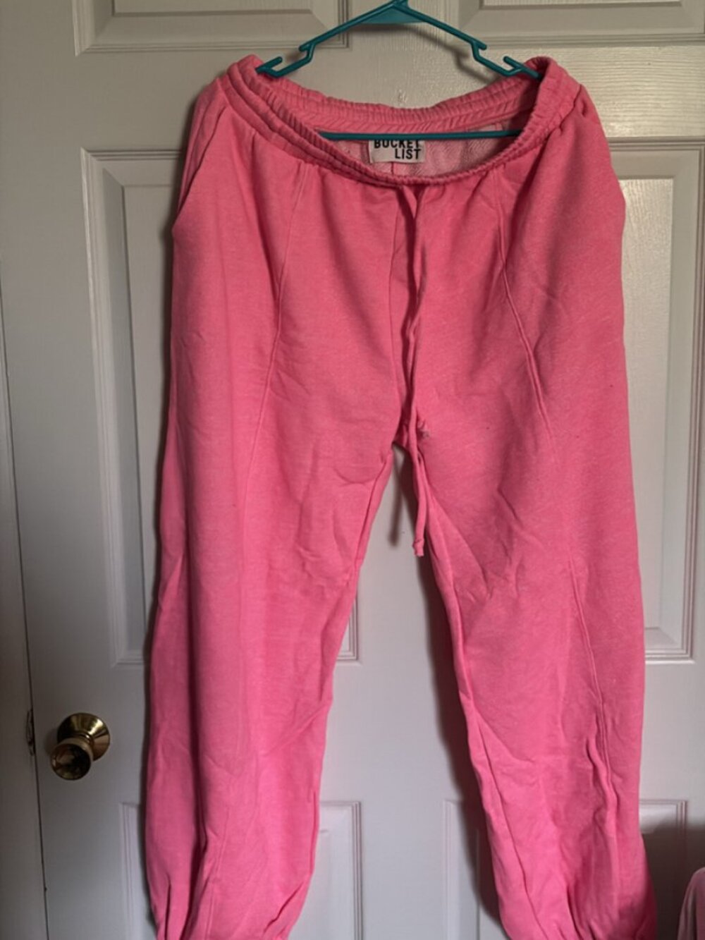 Bucket List Hot Pink Jogger Sweatpants XL